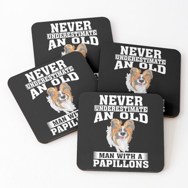 Item preview, Never Underestimate an Old Man with Papillons designed and sold by CosmoKitsch.