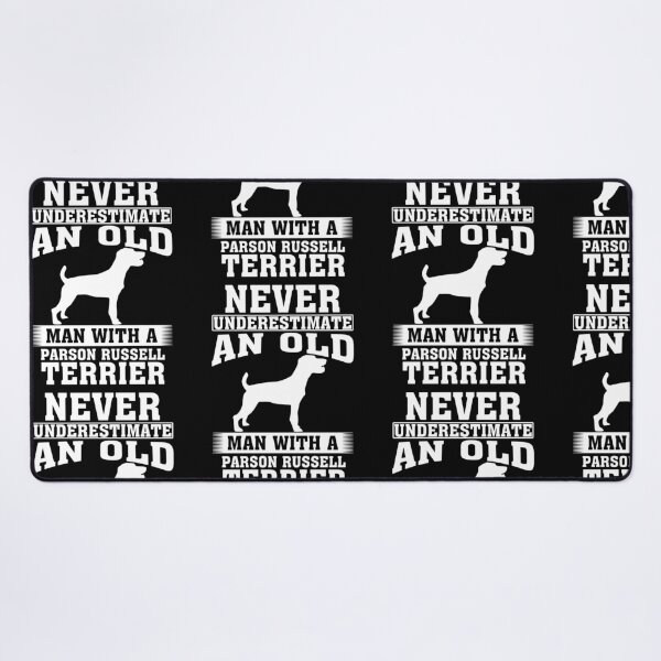 Item preview, Never Underestimate an Old Man with Parson Russell Terrier designed and sold by CosmoKitsch.