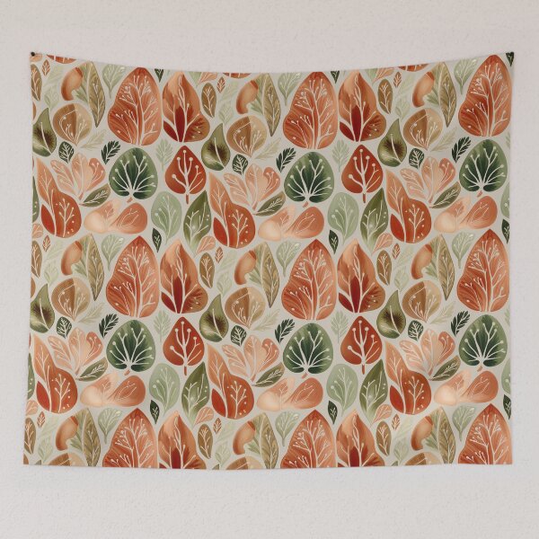 Item preview, Earthy Abstract Foliage Seamless Pattern designed and sold by SmallDart Creations.
