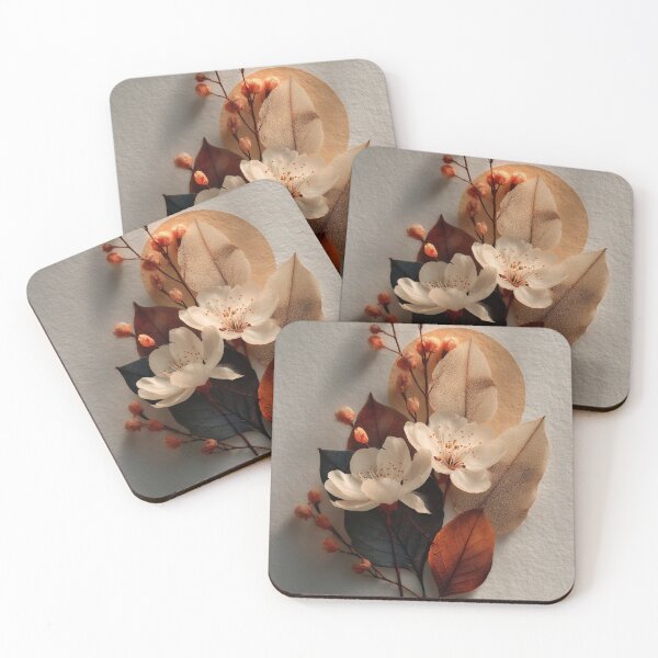 Item preview, Dried plants with circles - Minimalist earth tones art designed and sold by Clarity-Vault.