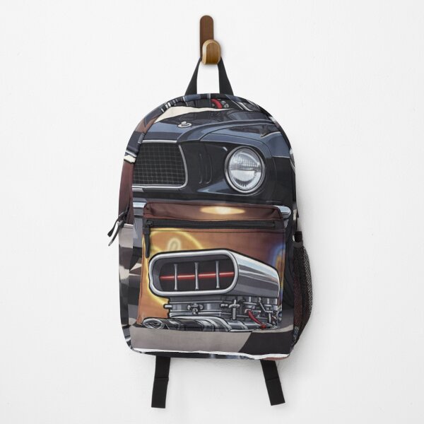 Item preview, 1967 Ford Mustang Black & White Stripe – Supercharged Muscle Car Art designed and sold by Random Designs.
