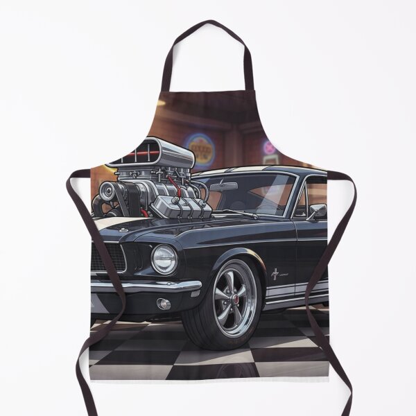 Item preview, 1967 Ford Mustang Black & White Stripe – Supercharged Muscle Car Art designed and sold by Random Designs.
