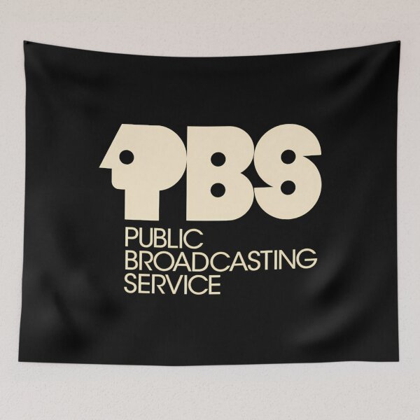 Item preview, Pbs 1971 Logo Vintage Cream Lubalin Design designed and sold by MaiyaWard.