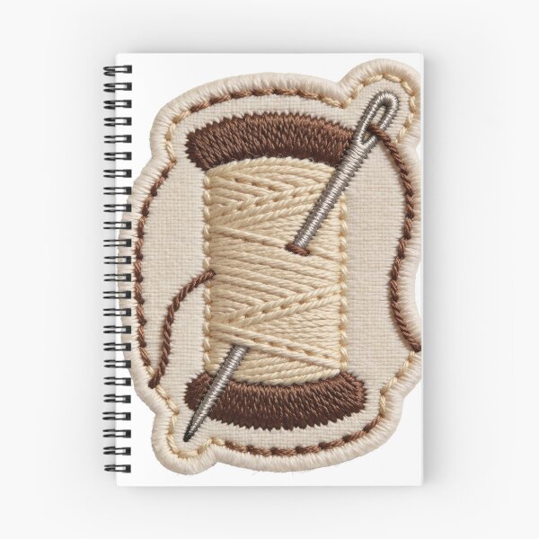 Item preview, Embroidered Thread Spool & Needle – Sewing Craft Aesthetic Design designed and sold by alasandia.