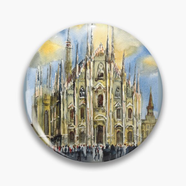 Item preview, Milan Cathedral. Duomo Square. Italy. Watercolor painting designed and sold by Colibri77.