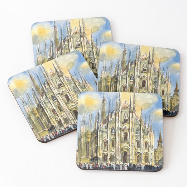 Item preview, Milan Cathedral. Duomo Square. Italy. Watercolor painting designed and sold by Colibri77.