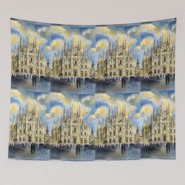 Item preview, Milan Cathedral. Duomo Square. Italy. Watercolor painting designed and sold by Colibri77.
