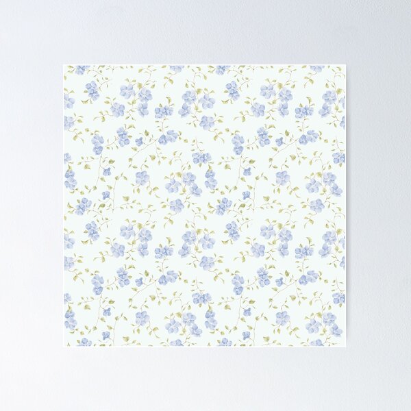 Item preview, Blue Wildflower Watercolor Seamless Floral Pattern designed and sold by SmallDart Creations.