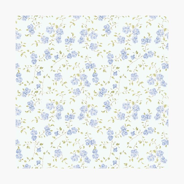Artikelvorschau, Nahtloses Aquarell-Blumenmuster mit blauen Wildblumen entworfen und verkauft von SmallDart Creations.