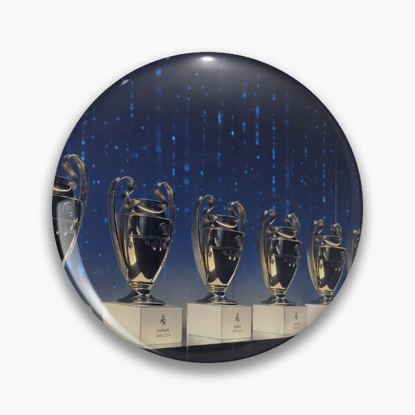 Item preview, Madrid Spain – Real Madrid Champions League Trophies Retro Flat Design designed and sold by Souvenir-Travel.