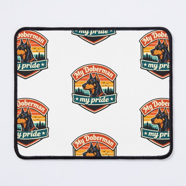 Item preview, My Doberman My Pride Retro Badge Doberman Gift designed and sold by WildVista.