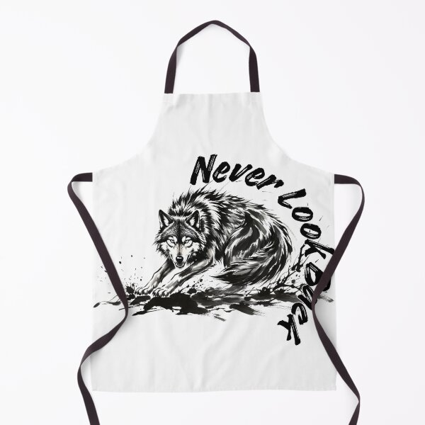 Item preview, Never Look Back Wolf - Aggressive Ink Art Motivation designed and sold by Animal Xeno Circus.