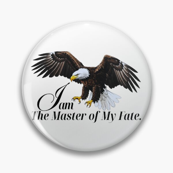 Item preview, I Am The Master of My Fate - Patriotic Bald Eagle Quote designed and sold by Animal Xeno Circus.