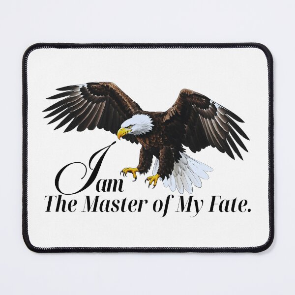 Item preview, I Am The Master of My Fate - Patriotic Bald Eagle Quote designed and sold by Animal Xeno Circus.
