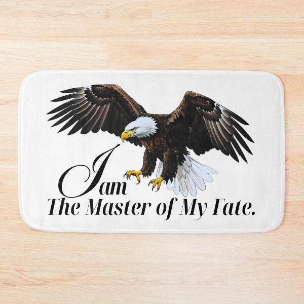 Item preview, I Am The Master of My Fate - Patriotic Bald Eagle Quote designed and sold by Animal Xeno Circus.