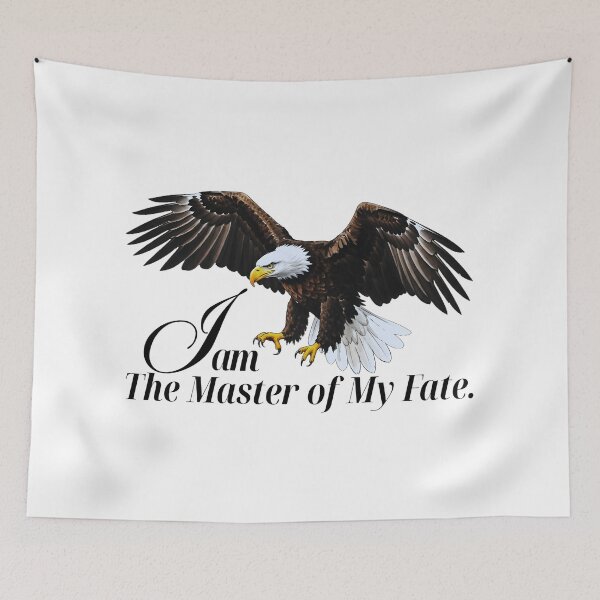 Item preview, I Am The Master of My Fate - Patriotic Bald Eagle Quote designed and sold by Animal Xeno Circus.