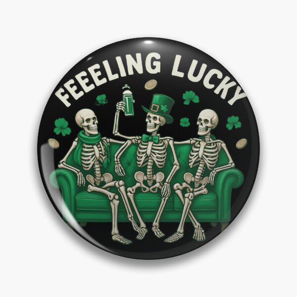 Aperçu de l'œuvre Squelette chanceux pour la Saint-Patrick créée et vendue par Thread&Fable.
