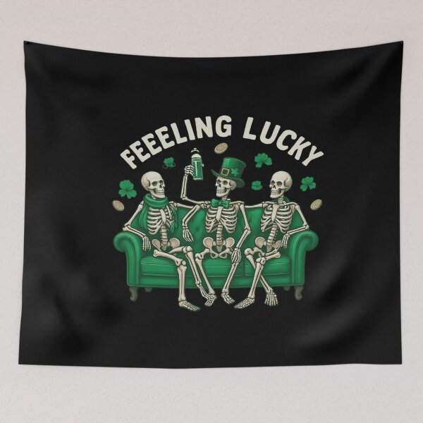 Item preview, Feeling Lucky Skeleton St. Patrick's Day designed and sold by Thread&Fable.