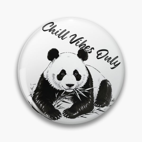 Item preview, Chill Vibes Only Panda - Cute Bamboo Eating Animal Design designed and sold by Animal Xeno Circus.