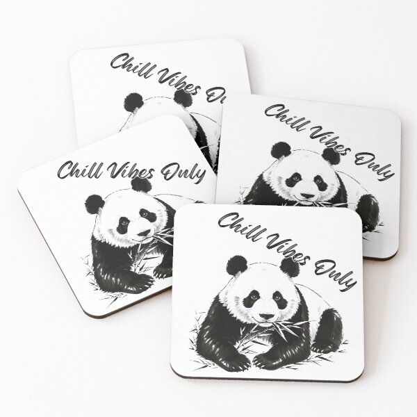 Item preview, Chill Vibes Only Panda - Cute Bamboo Eating Animal Design designed and sold by Animal Xeno Circus.