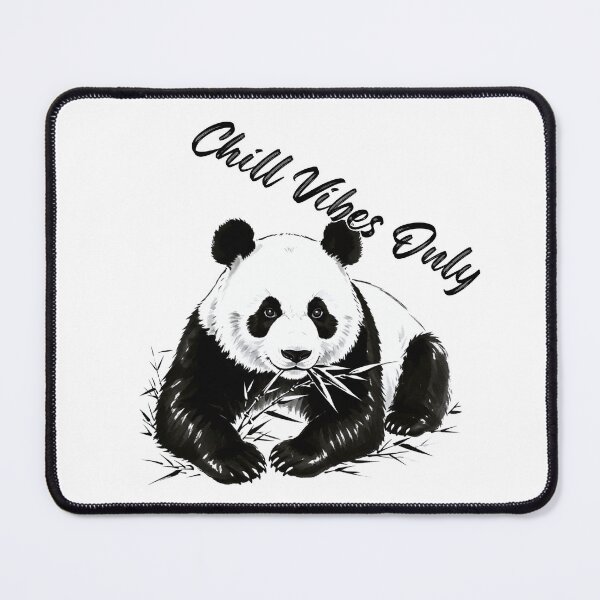 Item preview, Chill Vibes Only Panda - Cute Bamboo Eating Animal Design designed and sold by Animal Xeno Circus.