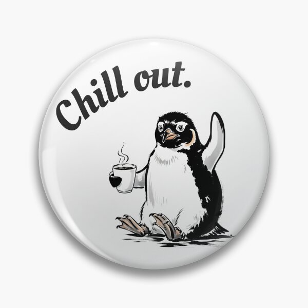Item preview, Chill Out Penguin with Coffee - Relax and Take it Easy designed and sold by Animal Xeno Circus.