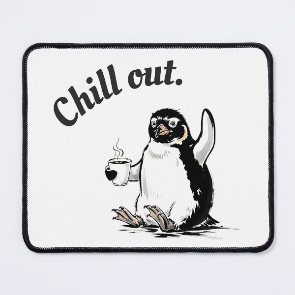 Item preview, Chill Out Penguin with Coffee - Relax and Take it Easy designed and sold by Animal Xeno Circus.