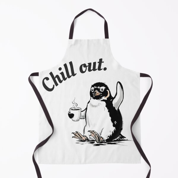 Item preview, Chill Out Penguin with Coffee - Relax and Take it Easy designed and sold by Animal Xeno Circus.