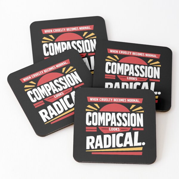 Item preview, Compassion Looks Radical Protest Quote designed and sold by FreshVibe Prints.