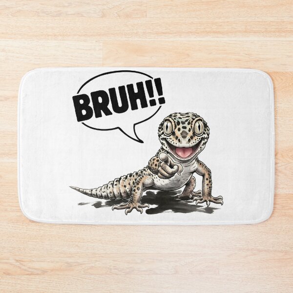 Item preview, "BRUH!!" Leopard Gecko Meme Art - Cool Lizard with Quote designed and sold by Animal Xeno Circus.