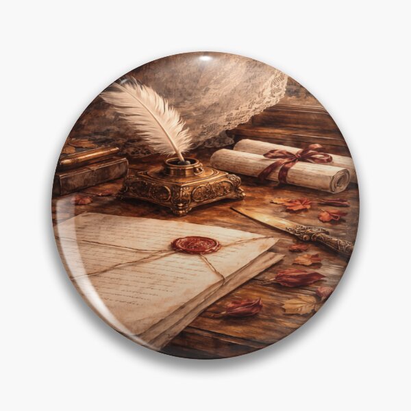 Item preview, Victorian Letters Wax Seal - Vintage Quill Ink Autumn Art designed and sold by ArtFreshStudio.