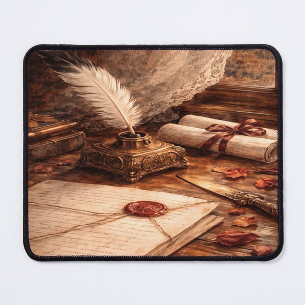 Item preview, Victorian Letters Wax Seal - Vintage Quill Ink Autumn Art designed and sold by ArtFreshStudio.