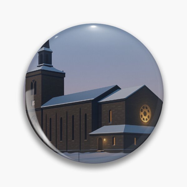 Item preview, Narvik Souvenir – Snow-Covered Church in Flat Design designed and sold by Souvenir-Travel.