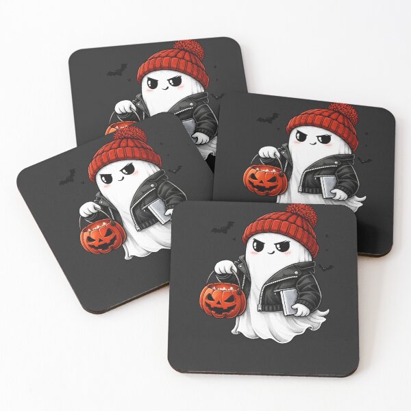 Item preview, Halloween Rebel Ghost – Edgy Cute Pumpkin Aesthetic Cartoon designed and sold by ColorSplash123.