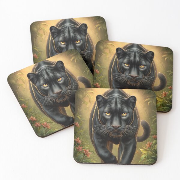 Item preview, Black Panther in a Jungle designed and sold by PetsArt.