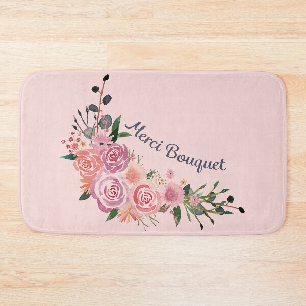 Item preview, Merci Bouquet Text inside Corner Floral Bouquet designed and sold by rachelmcintyreart.