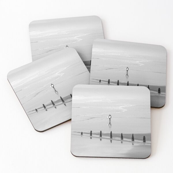 Item preview, Westward Ho Beach Black and White Surfer designed and sold by twymanphoto.