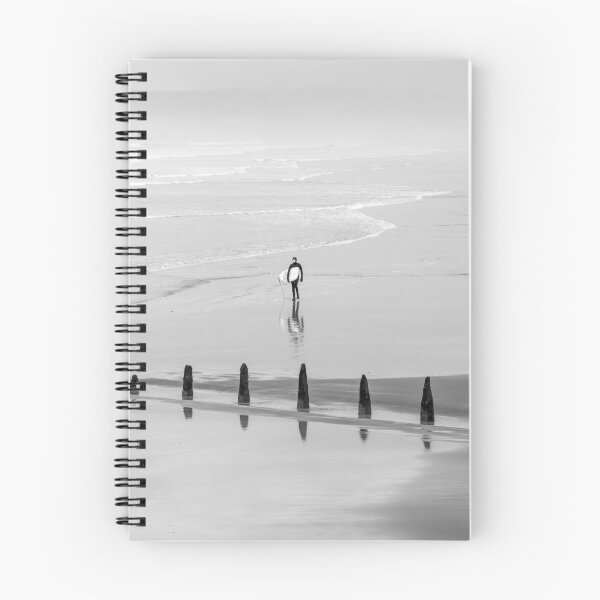 Item preview, Westward Ho Beach Black and White Surfer designed and sold by twymanphoto.