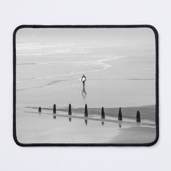 Item preview, Westward Ho Beach Black and White Surfer designed and sold by twymanphoto.