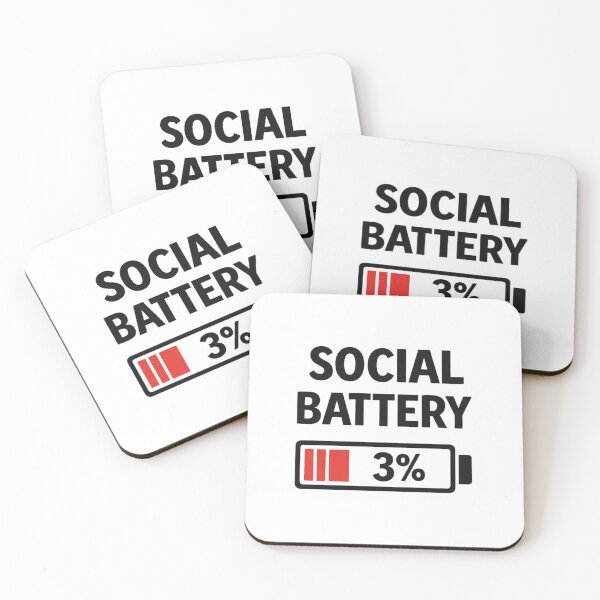 Item preview, Social Battery 3 Percent Introvert Humor T-Shirt designed and sold by IM Hunter.