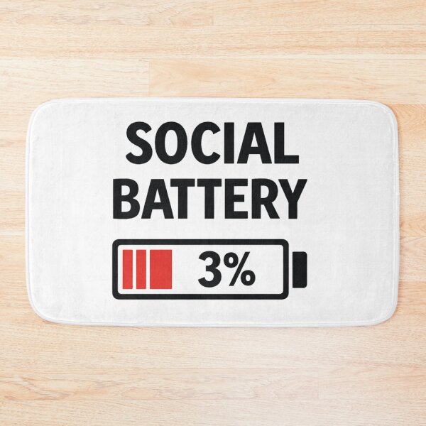 Item preview, Social Battery 3 Percent Introvert Humor T-Shirt designed and sold by IM Hunter.