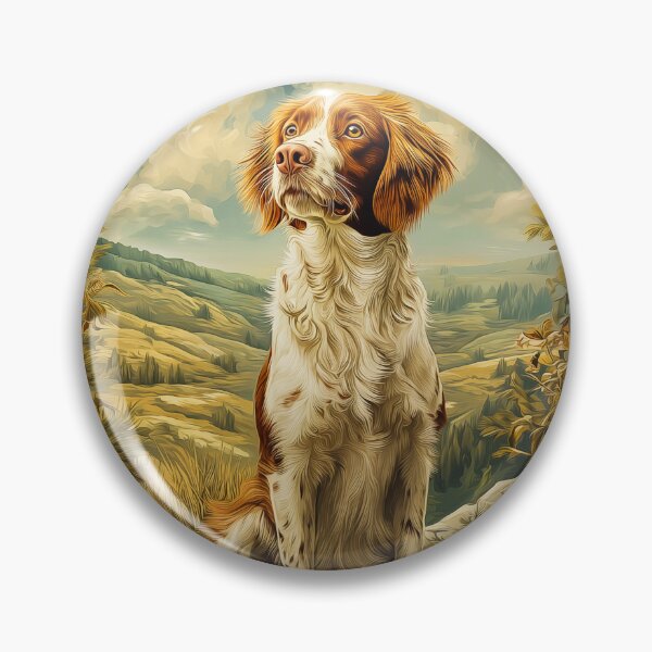 Item preview, Brittany Spaniel in a Mountain Landscape designed and sold by PetsArt.