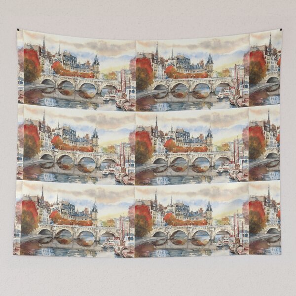 Item preview, Embankment of Paris. Ile de la Cité. Paris view. France designed and sold by Colibri77.