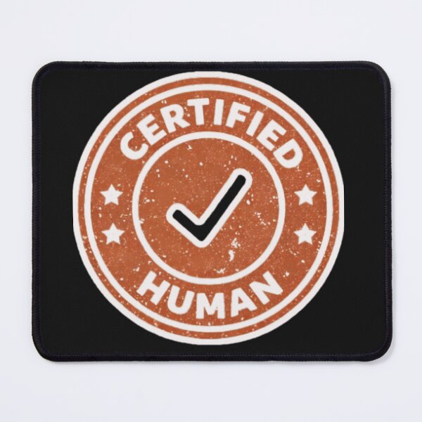 Item preview, Certified Human – Retro Minimal Club Design designed and sold by Mosogoloso.