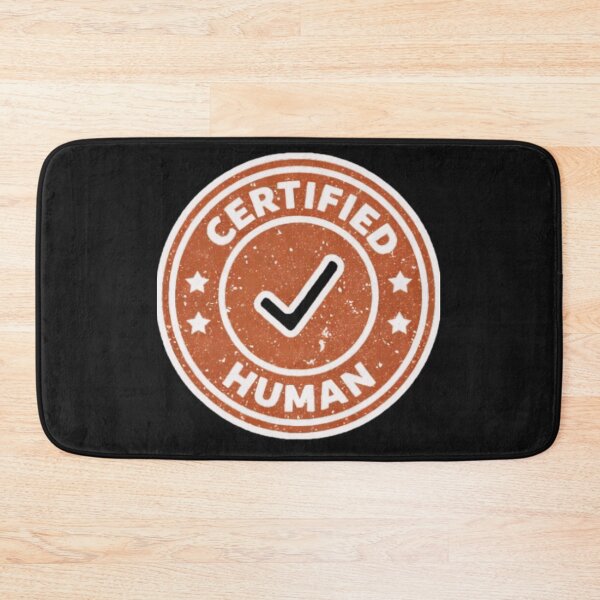 Item preview, Certified Human – Retro Minimal Club Design designed and sold by Mosogoloso.