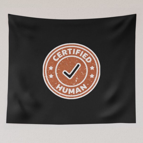 Item preview, Certified Human – Retro Minimal Club Design designed and sold by Mosogoloso.