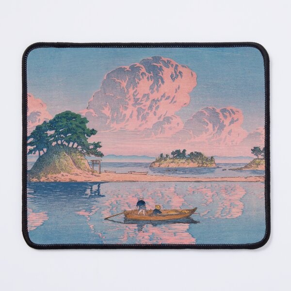 Item preview, Kujukushima Shimabara by Hasui Kawase: Tranquil Japanese Coastal Landscape Poster designed and sold by artofuniverse.