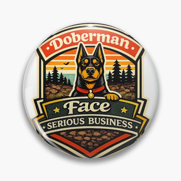 Item preview, Doberman Face Serious Business Funny Doberman Gift designed and sold by WildVista.
