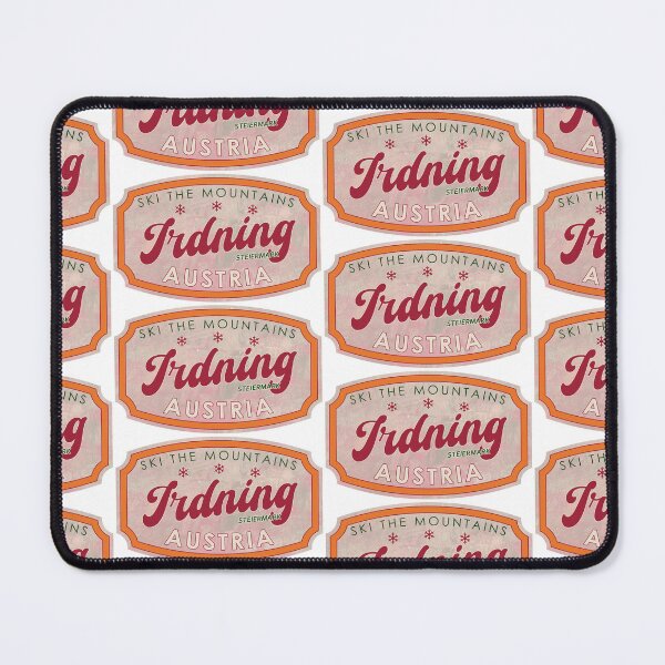 Item preview, Irdning, Austria, Steiermark, Ski, textured skiing badge designed and sold by Wanderful-roads.