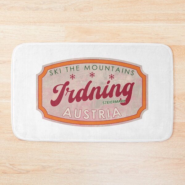 Item preview, Irdning, Austria, Steiermark, Ski, textured skiing badge designed and sold by Wanderful-roads.